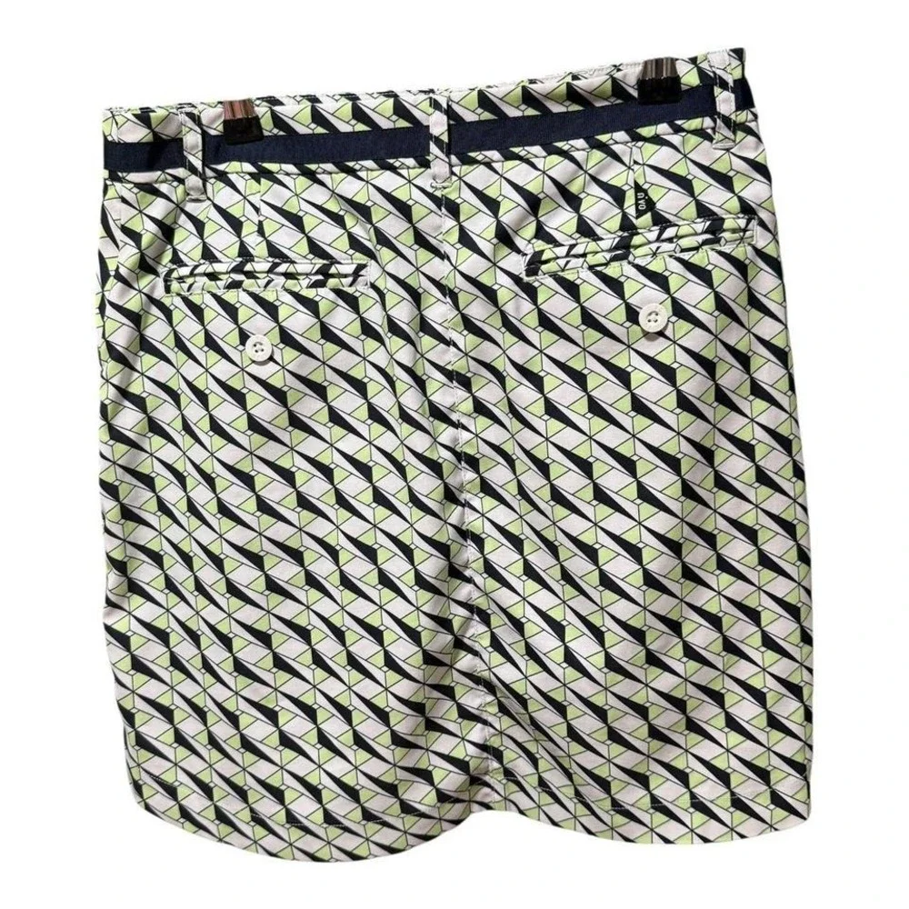 Nivo Golf Skort Women 2 Green Geometric Print Athletic Mini Skort Excellent - Picture 3 of 4